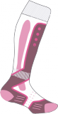 Термоноски TECHNICAL  HYRA.  Арт HAS008 white-pink