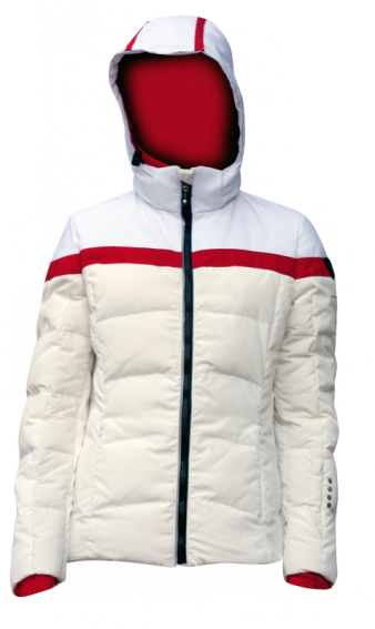Горнолыжная куртка-пуховка  HYRA. Арт. HLG0361-58 white-red